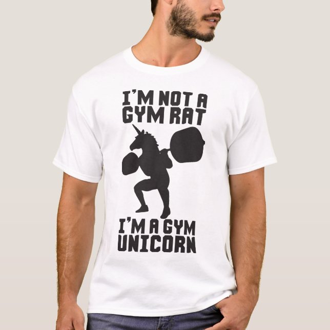 Camiseta Rata de gimnasio vs Unicornio de gimnasia - Divert (Anverso)