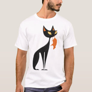 Camiseta Rata de Naranja de soporte de gato negro
