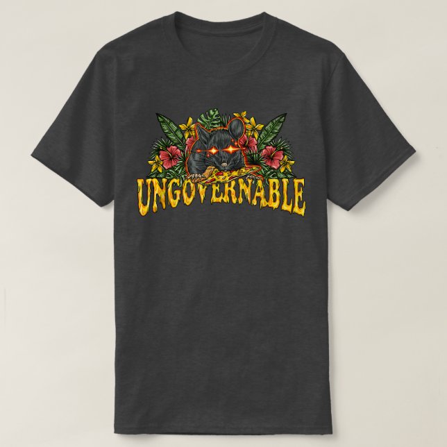 Camiseta Rata de pizza ingobernable  (Diseño del anverso)