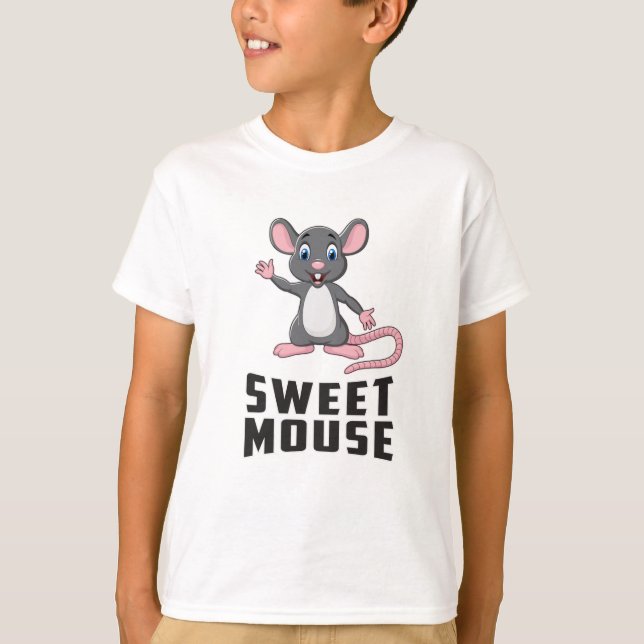 Camiseta Rata del ratón Queso de queso Mascota de amor rega (Anverso)