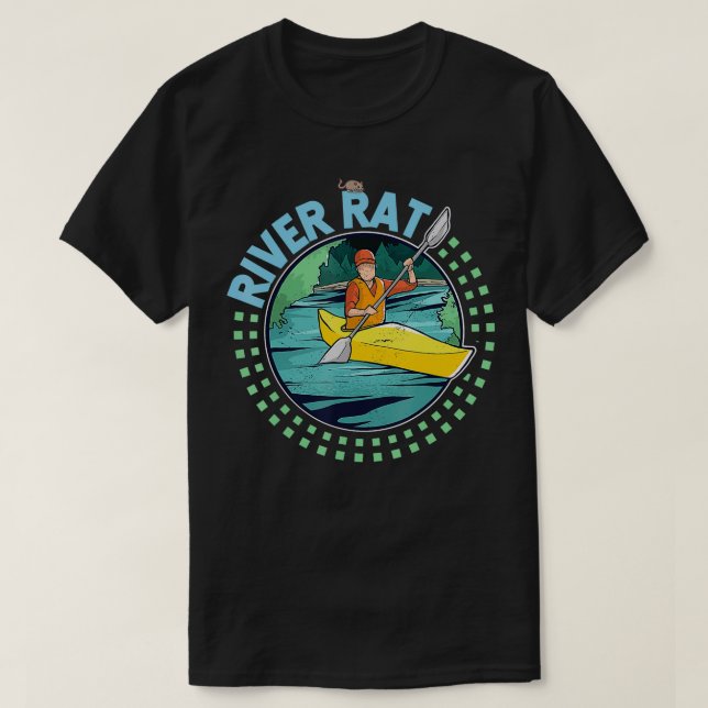 Camiseta Rata del río Kayak (Diseño del anverso)