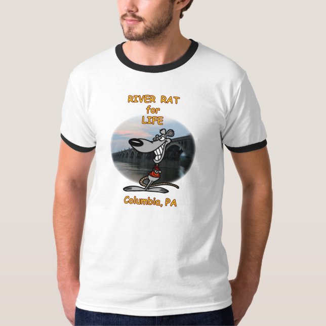 Camiseta "RATA del RÍO PARA la VIDA - diseño del PA de (Anverso)