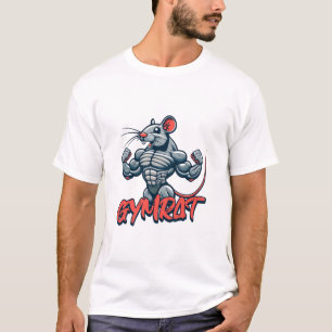 Camiseta ¡Rata Gimnasio! Funny Personalizado de Rata Muscul