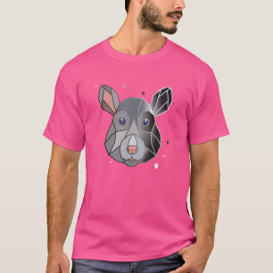 Camiseta Rata Polígono Animal Resumen Forma geométrica Arte