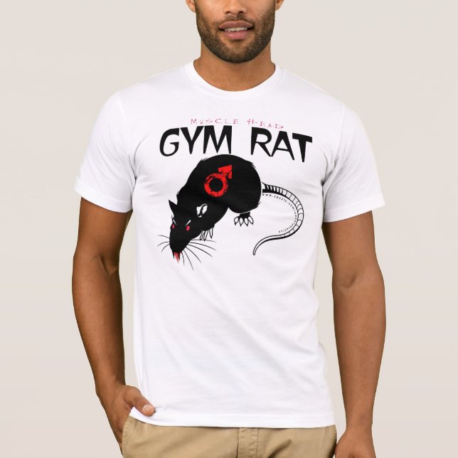 Camiseta Rata principal del gimnasio del músculo (Anverso)