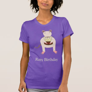 Camiseta Rata siamesa con Personalizado de pastel de cumple