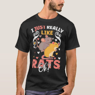 Camiseta Ratas Me Gusta Realmente Rats Ok Mascota Dueño