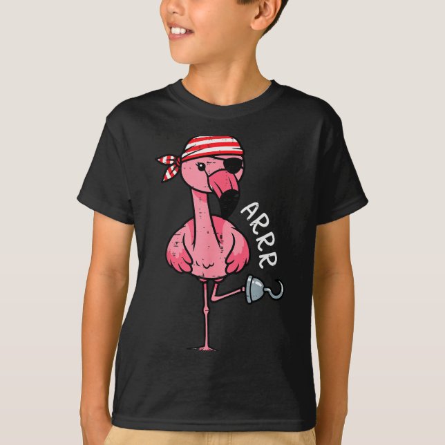 Camiseta Rate Flamingo Arrr Halloween Costume Women Girls K (Anverso)