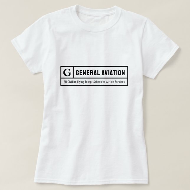 Camiseta Rated G for General Aviation (Diseño del anverso)