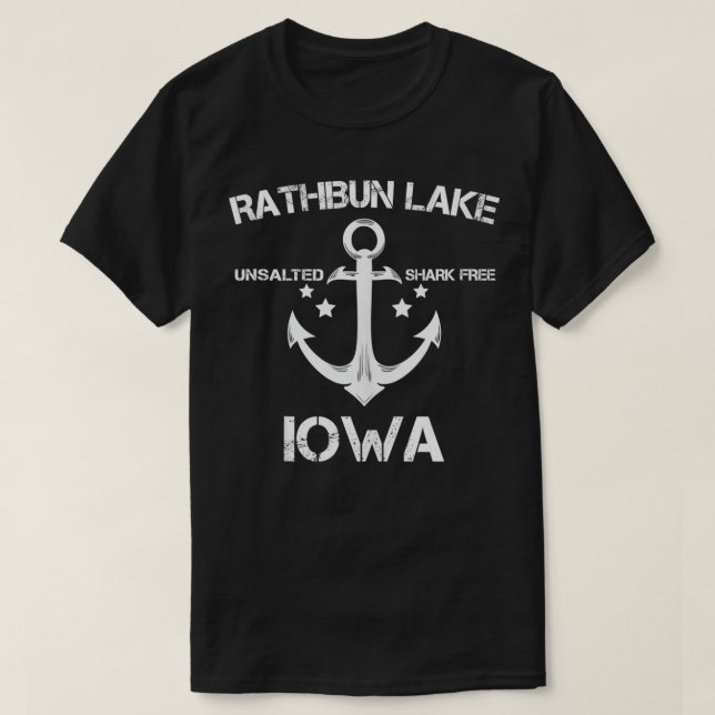 Camiseta RATHBUN LAKE IOWA Funny Pescando camping Verano Gi (Diseño del anverso)