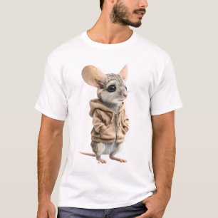 Camiseta Ratón Adorable con Característica Sudadera con Cap