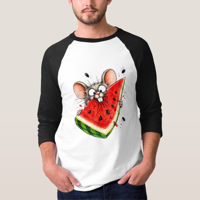 Camiseta Ratón alegre come sandía (Anverso)