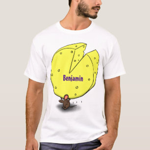 Camiseta Ratón blanco con ilustracion personalizado de ques