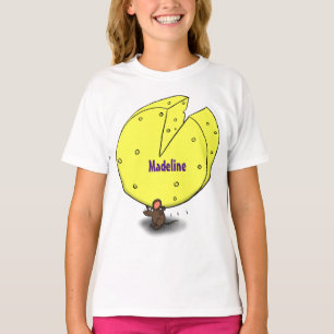 Camiseta Ratón blanco con ilustracion personalizado de ques
