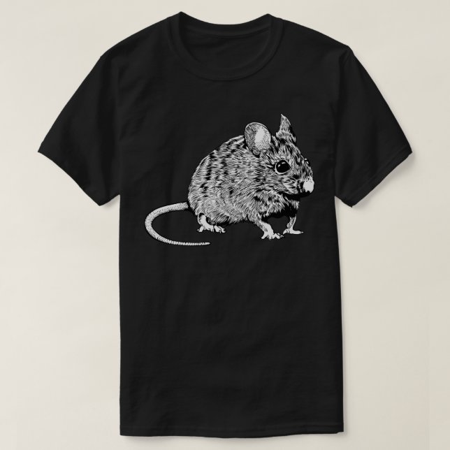 Camiseta Ratón blanco y negro (Diseño del anverso)