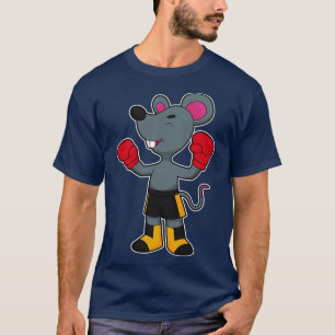 Camiseta Ratón como boxeador con guantes de boxeo