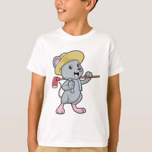 Camiseta Ratón como granjero con hacha y Gorra