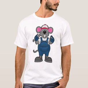 Camiseta Ratón como mecánico con protector de tornillo