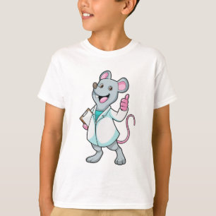 Camiseta Ratón como Médica con abrigo de Médica