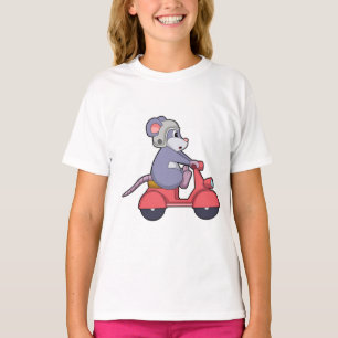 Camiseta Ratón como motociclista con Scooter.PNG