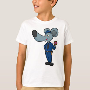 Camiseta Ratón como oficial de policía con Donut