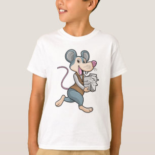 Camiseta Ratón como secretario con papel
