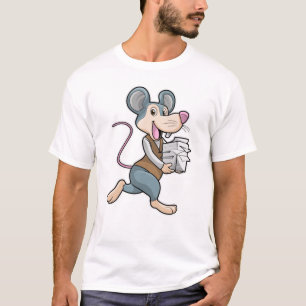 Camiseta Ratón como secretario con papel