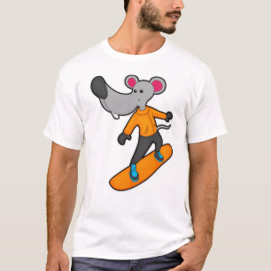 Camiseta Ratón como snowboard con Snowboard