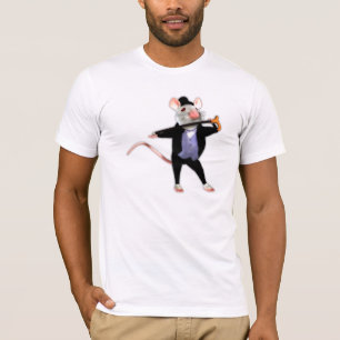 Camiseta Ratón Cute Dapper, el ratón Personalizado bailar