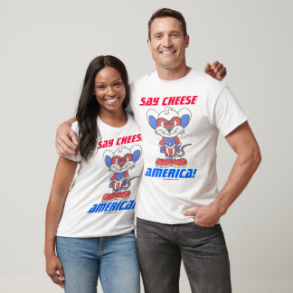 Camiseta RATÓN DE CUERO "¡DIGAN AMÉRICA DE QUESO!" Aparato