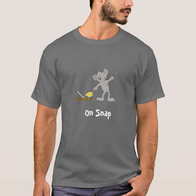 Camiseta Ratón del dibujo animado con la trampa (Anverso)
