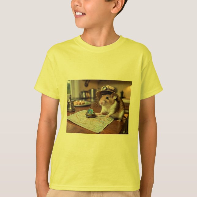 Camiseta Ratón del explorador aventurero (Anverso)