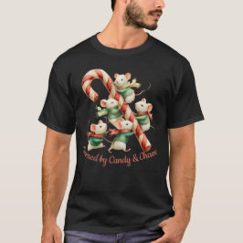 Camiseta Ratón dulce con arte de Navidades de candy