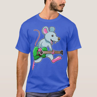 Camiseta Ratón en la música con guitarra