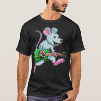 Camiseta Ratón en la música con guitarra