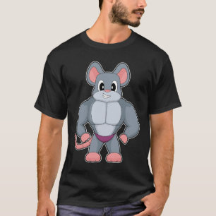 Camiseta Ratón Fisicoculturista Deporte De Fisicoculturismo