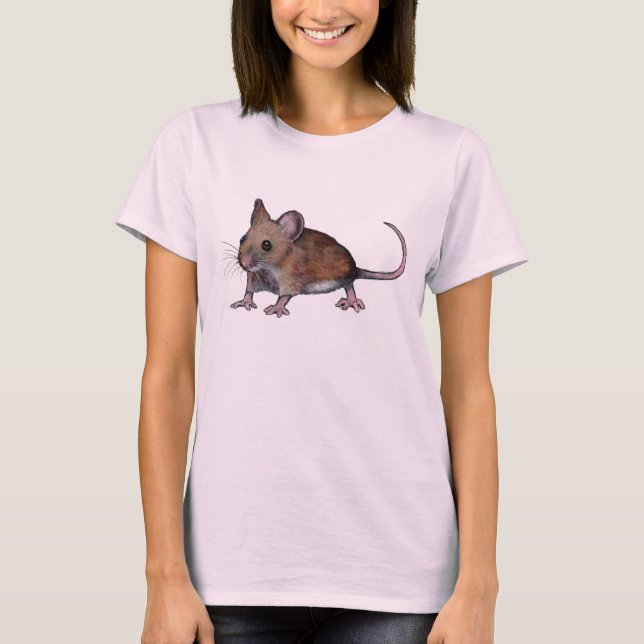 Camiseta Ratón furtivo, arte realista, cretino, roedor (Anverso)