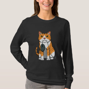 Camiseta Ratón informático con juego de gafas felino para g