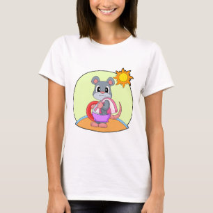 Camiseta Ratón natando Inflable flotador Verano
