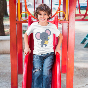 Camiseta Ratón personalizado con animal de queso adorable