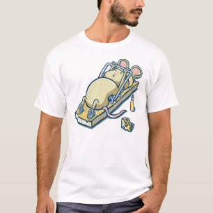 Camiseta ratón que ejercita diseños divertidos de la