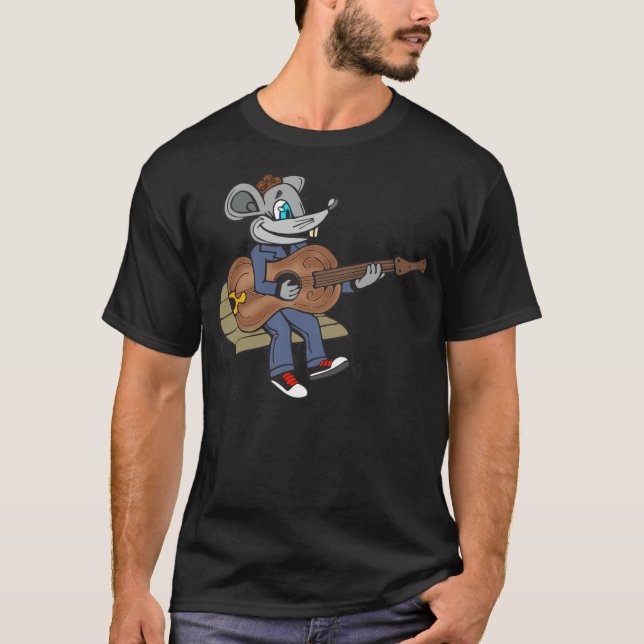 Camiseta Ratón que toca la guitarra (Anverso)