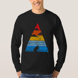 Camiseta Ratón rojizo de silueta de sol retro mole