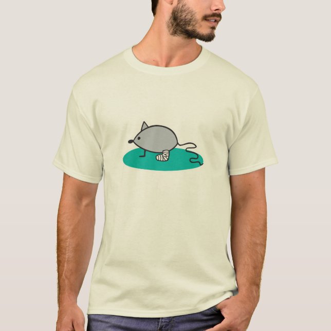Camiseta ratón tonto con pata rota (Anverso)