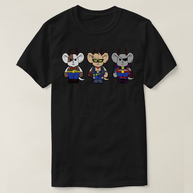 Camiseta Ratones Biker De Marte Chibi (Diseño del anverso)