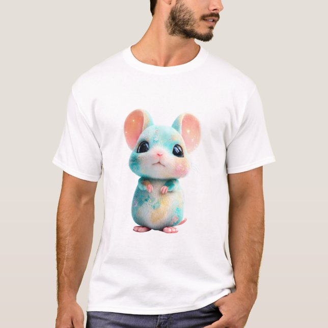 Camiseta Ratones de Galaxia Celestial Pastel (Anverso)