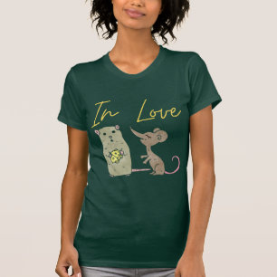 Camiseta Ratones enamorados, aves amorosas