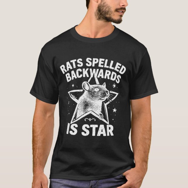 Camiseta Rats Spelled Backwards Is Star  (Anverso)