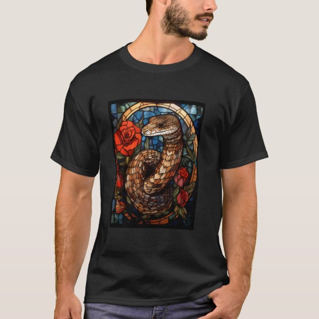 Camiseta Rattlesnak de Diamondback Occidental con Estilo de (Anverso)