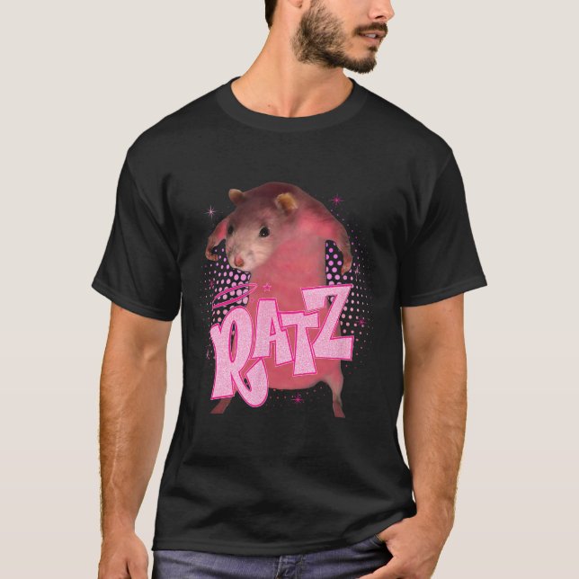 Camiseta Ratz Fun Ratz Rosa Rat Meme Halloween (Anverso)